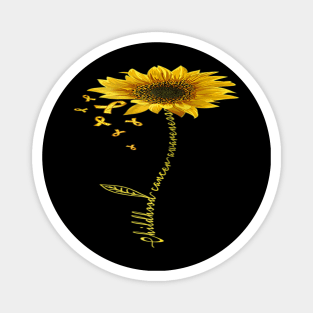 Childhood Cancer Awareness Sunflower Magnet